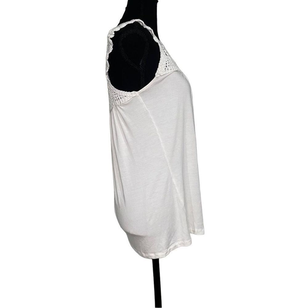 Boston Proper White Crochet Knit Tank Top - Picture 3 of 5